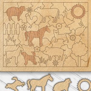 Farm scene puzzles