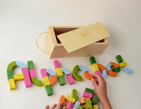 Wooden Alphabet Blocks Set