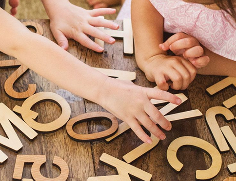 Wooden Alphabet Blocks Set