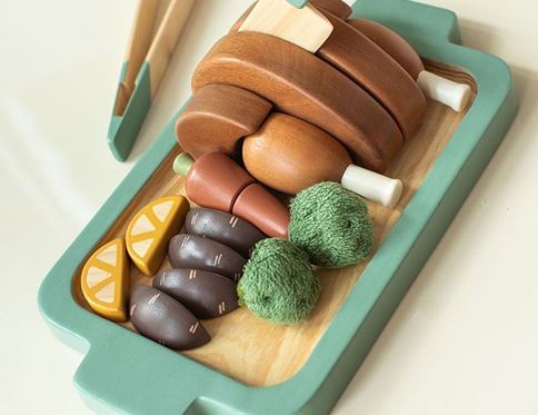 Wooden Play Kitchen Set