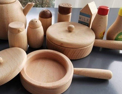 Wooden Play Kitchen Set