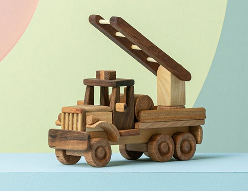 Wooden fire truck