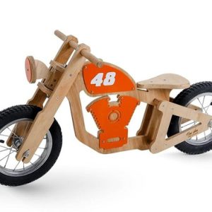 Wooden ride-on bike